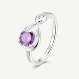 Infinite Embrace Promise Ring In Amethyst