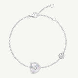Trinity Signature Silver Bracelet in Mother of Pearl