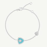 Trinity Signature Silver Bracelet in Created Turquoise