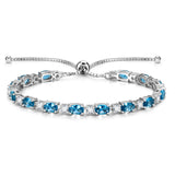 「Glamour Radiance」十二月誕生石黃玉純銀網球手鍊 經典波羅鏈