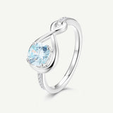 Infinite Embrace Promise Ring In Aquamarine