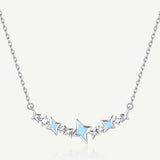 Starlit Glow Bar Silver Necklace