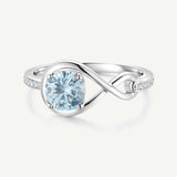 Infinite Embrace Promise Ring In Aquamarine