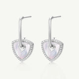 Trinity Signature Silver Earrings in Mother of Pearl