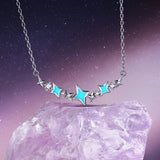 Starlit Glow Bar Silver Necklace