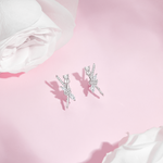 FANCI ME "La Rose" Sterling Silver Love Knot Earrings Show