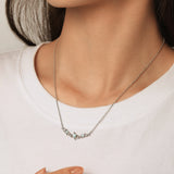 Starlit Glow Bar Silver Necklace
