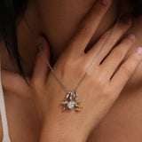 Molten Love Initial Charm Letter T in Sterling Silver
