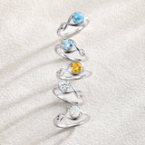 Infinite Embrace Promise Ring In Aquamarine