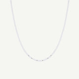 Pearl Blossom Chain Necklace with Silver Beads