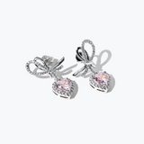FANCIME "It Is A Crush" Pink Heart Sterling Silver Drop Earrings Main