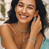 Trinity Signature Silver Bracelet in Created Turquoise