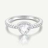 三位一體基礎款白色CZ銀戒指
