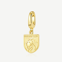 Gold Gryffindor shield charm with lion emblem for Harry Potter x FANCIME