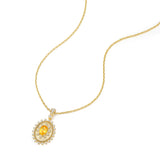 FANCIME「復古浪漫」復古橢圓切割十一月誕生石純銀項鍊
