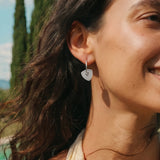 Trinity Signature Silver Earrings in Mother of Pearl