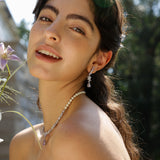 紫藤綻放垂墜紫水晶銀耳環