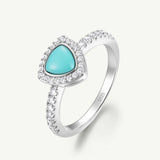 Trinity Essential Silver Ring in Turquoise