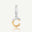 Molten Love Initial Charm Letter C in sterling silver and gold