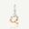 Molten Love initial charm letter Q in sterling silver and gold