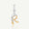 Molten Love Initial Charm Letter R in sterling silver and gold-tone finish