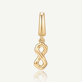 Molten Love Infinity Charm in Sterling Silver