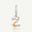 Sterling silver and gold molten-style letter Z initial charm