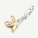 Molten Love Initial Charm Letter K in Sterling Silver