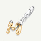Molten Love Initial Charm Letter M in Sterling Silver