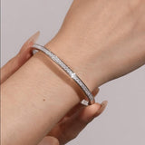 FANCIME "Ecliptic" Sterling Silver Cuff Bangle Bracelet
