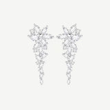 FANCIME「紫藤花束」純銀花瓣簇狀垂墜耳釘