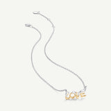 Molten Love LOVE Letter Necklace in Sterling Silver