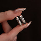 FANCIME "Starlit Melody" Couples Promise Sterling Silver Star Matching Rings