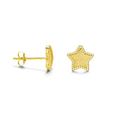 FANCIME星形14K黃金耳釘