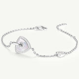Trinity Signature Silver Bracelet in Mother of Pearl