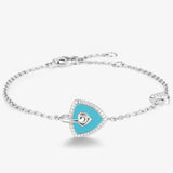 Trinity Signature Silver Bracelet in Created Turquoise