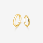 FANCIME "Time Flow" Wedding Bands Sterling Silver Gold Rings Main