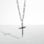 FANCIME Black Highlight Cross Sterling Silver Necklace Detail2