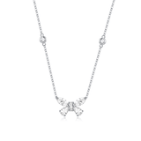 Fanci "Azura" CZ Stones Butterfly Sterling Silver Necklace White Main