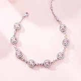 FANCIME "Pink Addiction" Tennis Link Sterling Silver Bracelet  Show