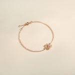 FANCIME "Lia" Cherry Blossom Flower 14K Rose Gold Bracelet Show