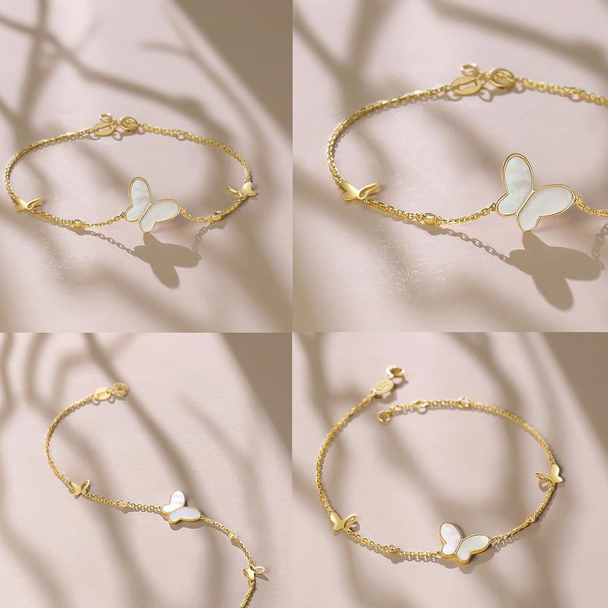 FANCIME "Fairy Pearl" Butterfly 14K Yellow Gold Bracelet Show