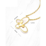 FANCIME "Fairy Pearl" Mother Of Pearl 14K Yellow Gold Necklace Size