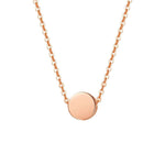 FANCIME Minimalist Coin 14K Rose Gold Necklace Main
