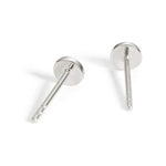FANCIME Tiny Dot 14K Solid White Gold Studs Earrings Back