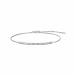FANCIME "High Bar" Diamond Dainty Bar 14k Solid White Gold Bracelet Main