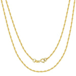Women's Minimalist Rope Chain in 18k Yellow Gold (1.5mm)