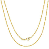 Women's Minimalist Rope Chain in 18k Yellow Gold (1.5mm)