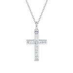 FANCIME Cross 18K Real Gold Necklace White Main