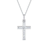 FANCIME Cross 18K Real Gold Necklace White Main